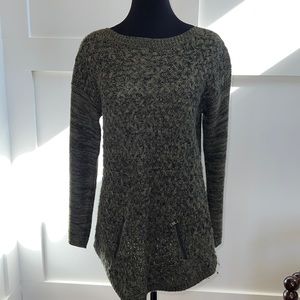Hooked Up Army Green Sweater